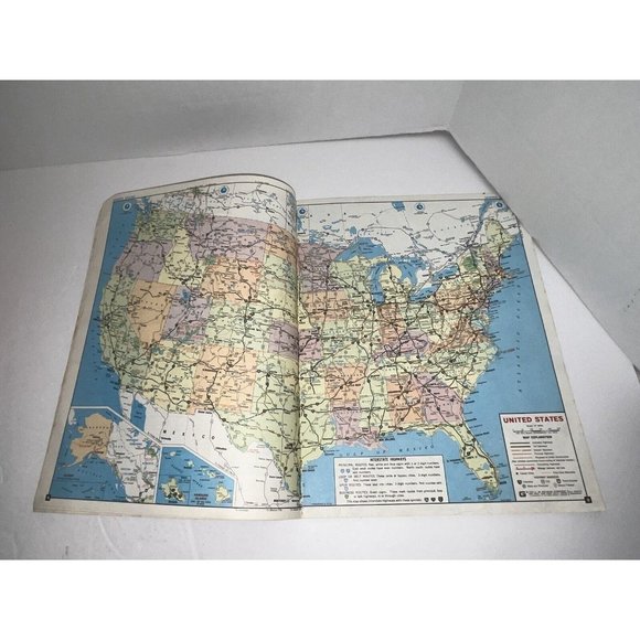 Shell Other Vintage 972 Shell Oil Tour The Usa Travel Guide Atlas